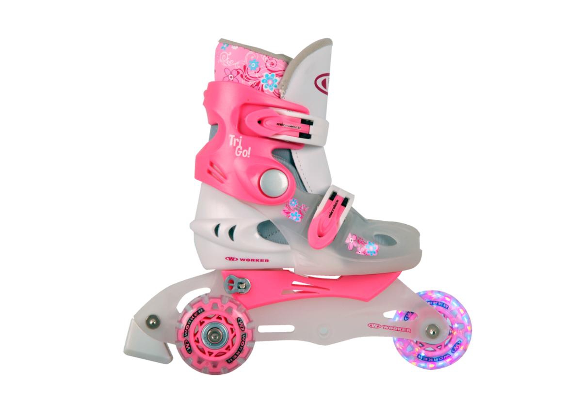Детские регулируемые роликовые коньки LED tuledega WORKER TriGo Skate увеличить