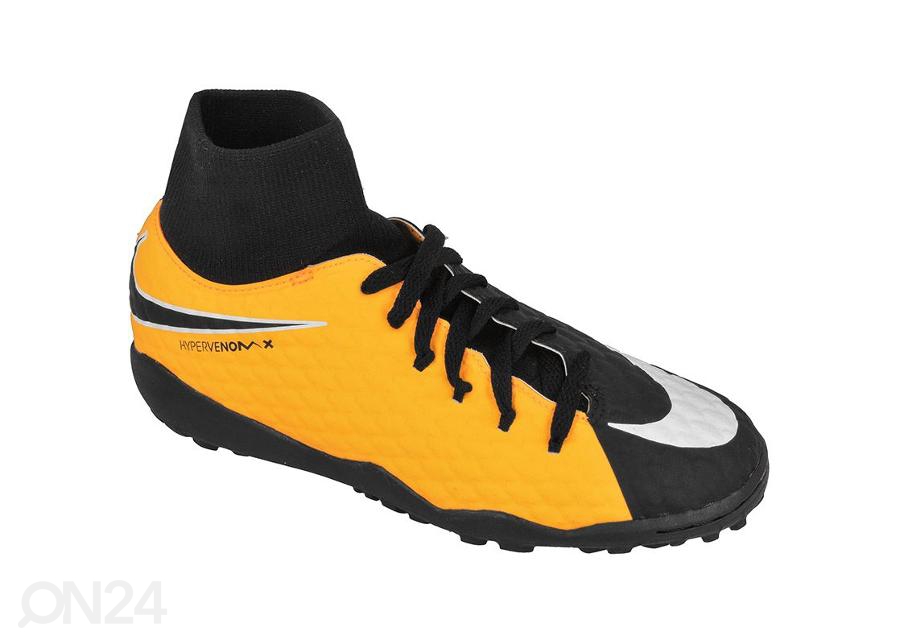 Детские футбольные бутсы Nike HypervenomX Phelon III DF TF Jr 917775-801 увеличить