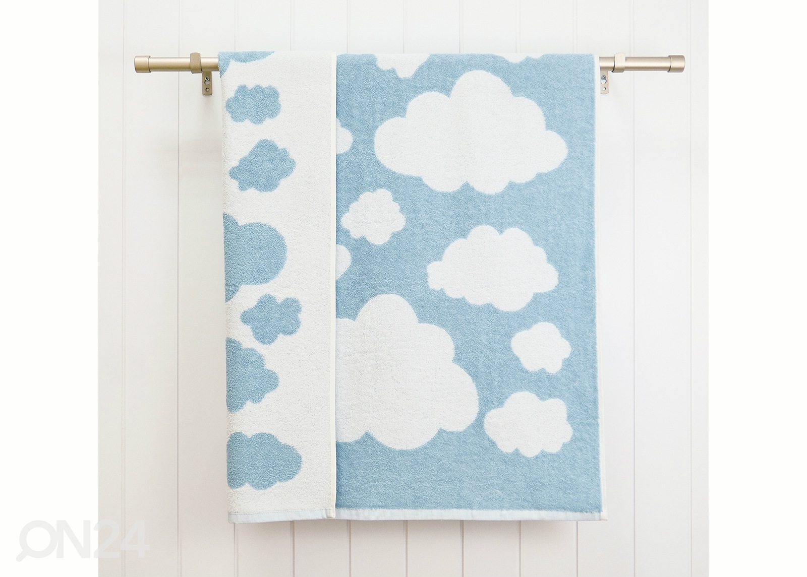Детское махровое полотенце Clouds 70x120 cm, синий увеличить