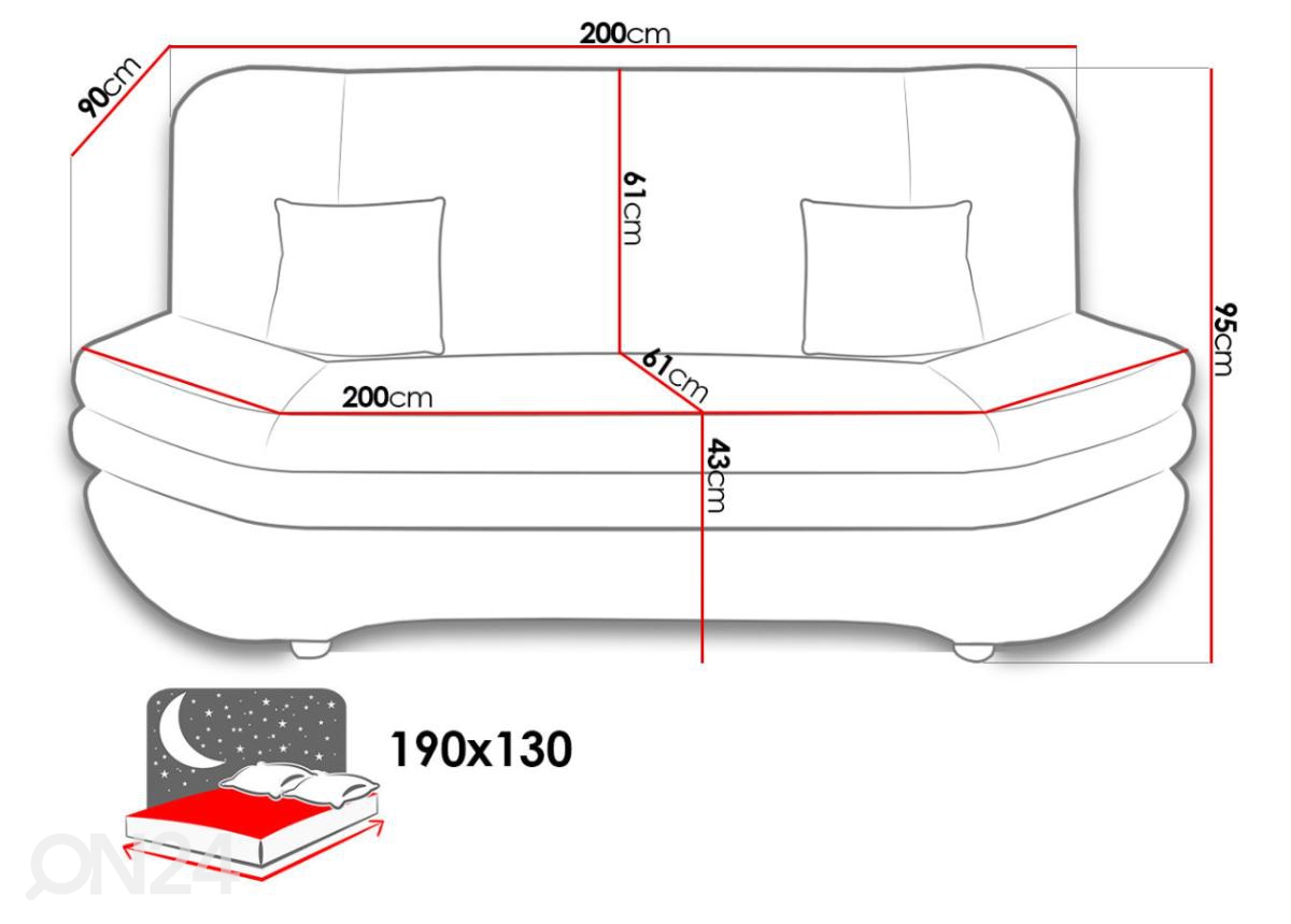 Дива-кровать увеличить размеры