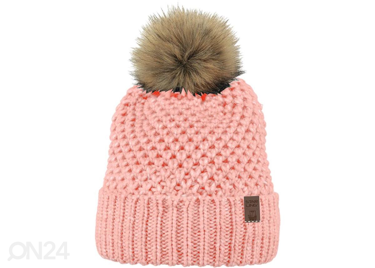 Женская зимняя шапка Rory Starling светло-розовая увеличить