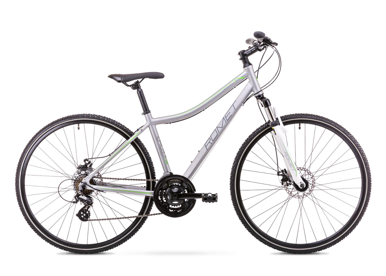 Женский гибридный велосипед 15 S Rower ROMET ORKAN 1 D серебристый увеличить