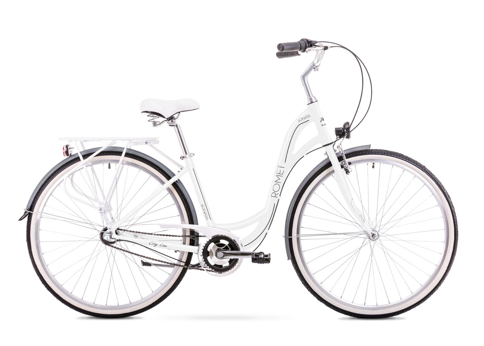 Женский городской велосипед 17 M Rower ROMET SONATA 2.0 бело-черный увеличить