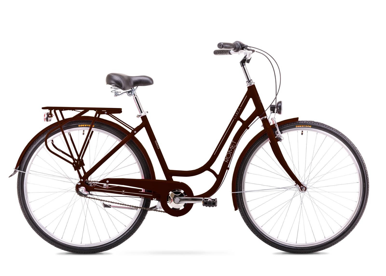 Женский городской велосипед 18 M Rower ROMET LUIZA 3S коричневый увеличить