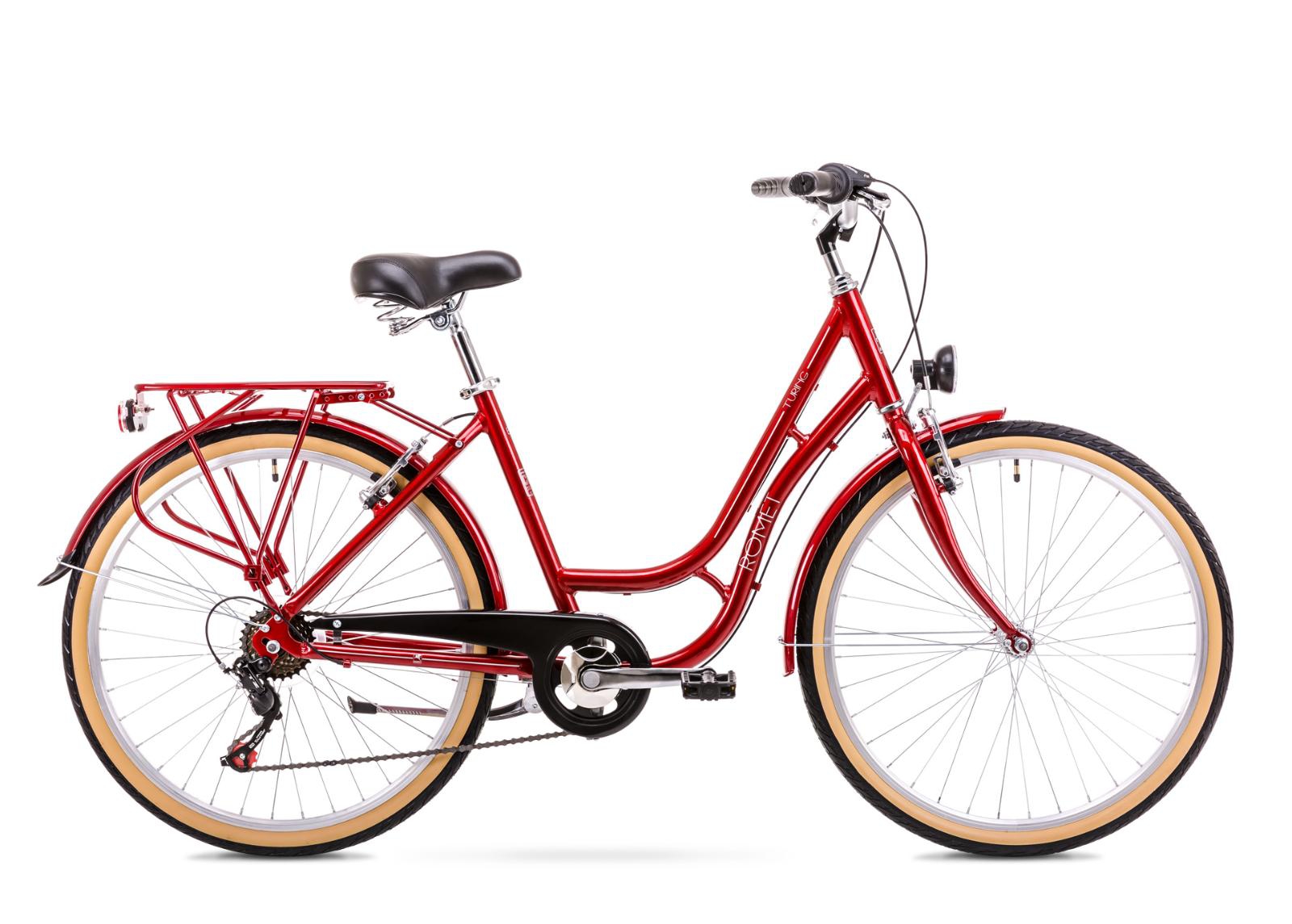 Женский городской велосипед 18 M Rower ROMET TURING 6S красный увеличить