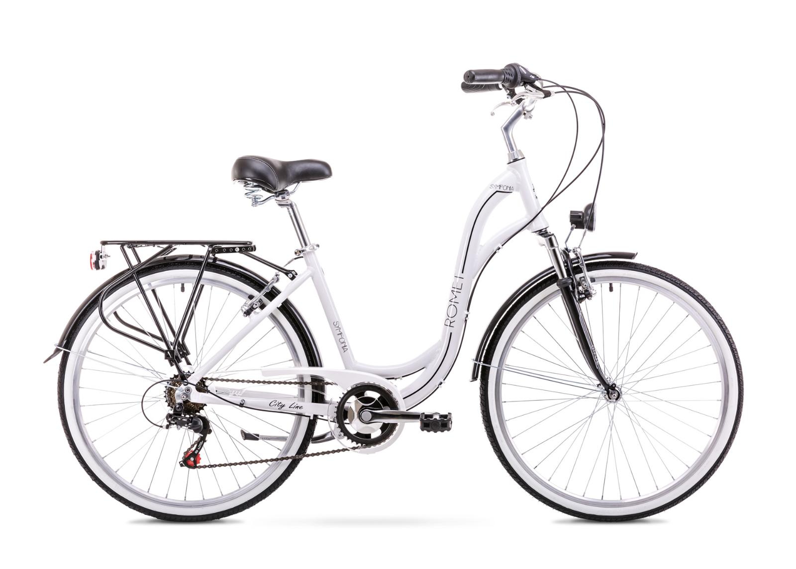 Женский городской велосипед 19 L Rower ROMET SYMFONIA 1.0 белый увеличить