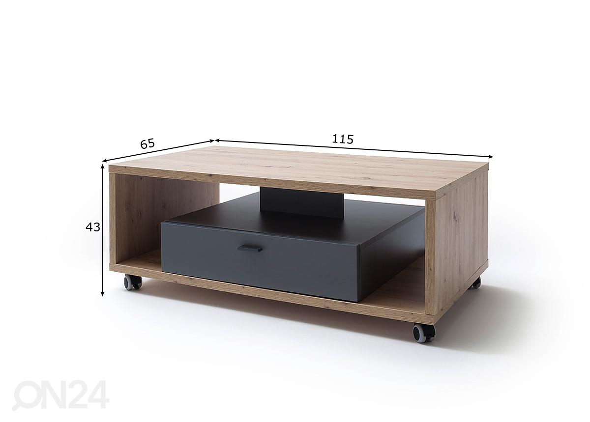 Журнальный стол Lizzano 115x65 cm увеличить размеры