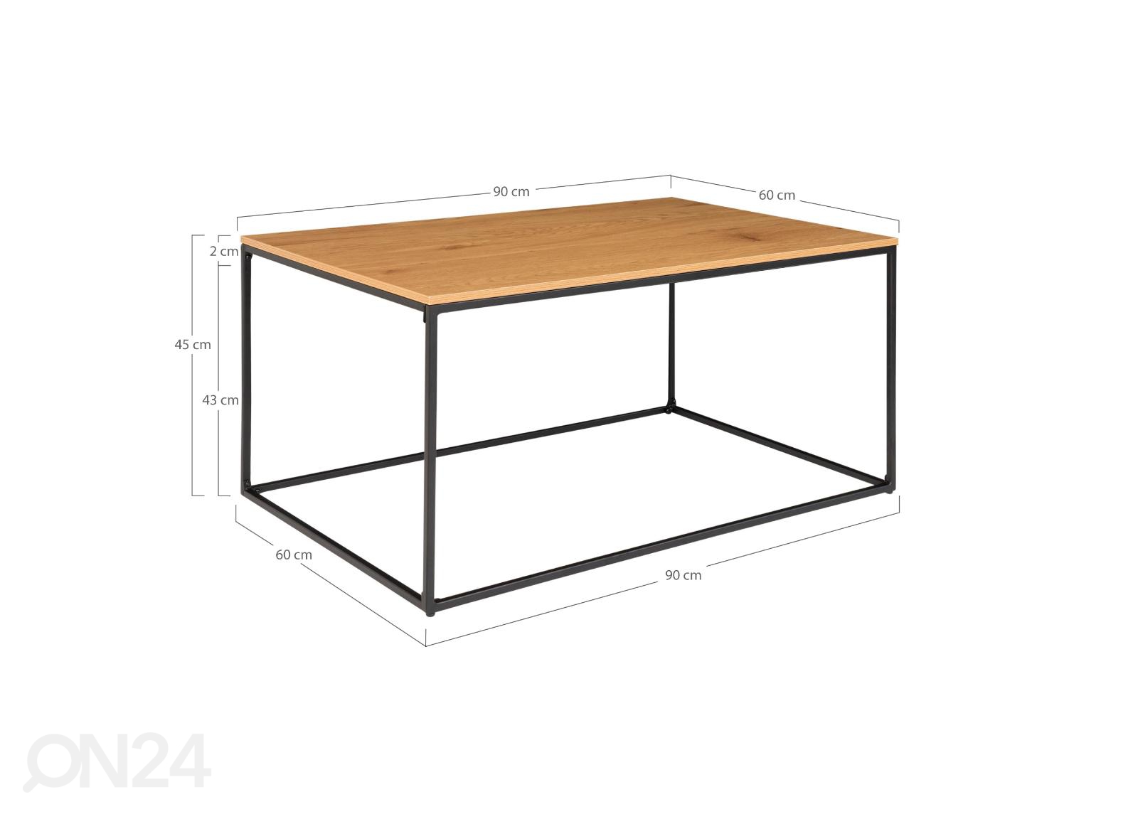 Журнальный стол Skagen 90x60 cm увеличить размеры