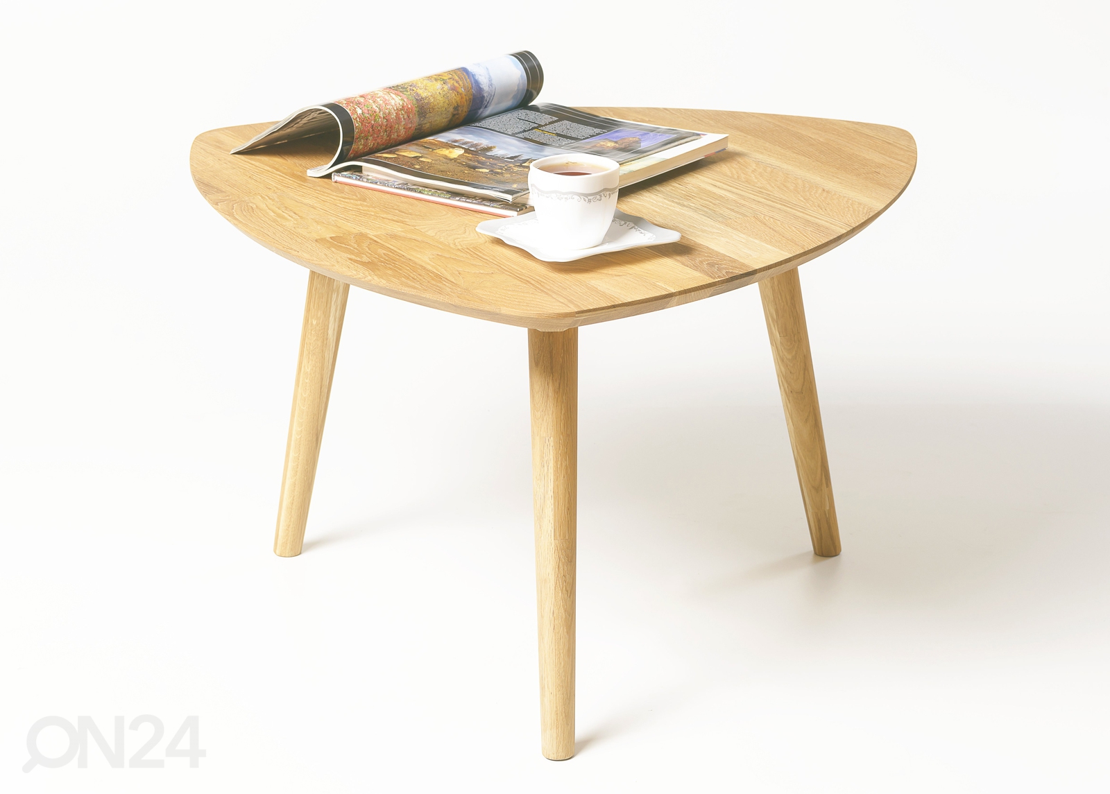 Журнальный стол из массива дуба Scan 74x70 cm, белое масло увеличить