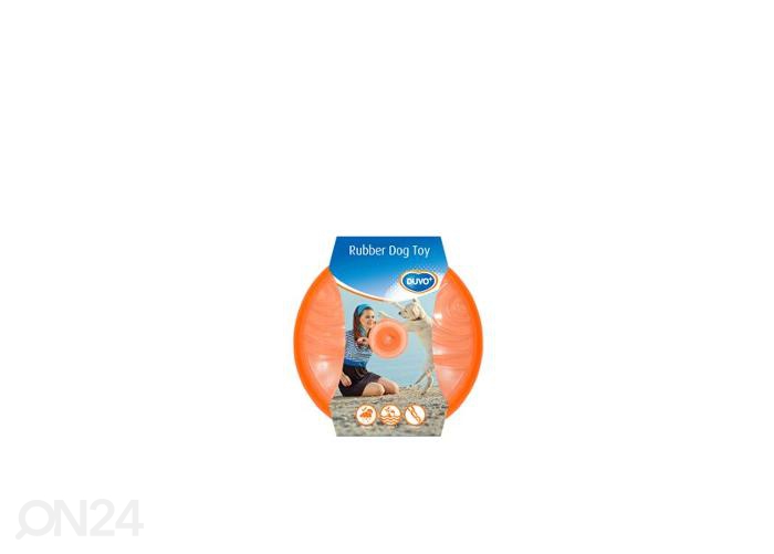 Игрушка для собак Летающая тарелка 20 см оранжево-голубая увеличить