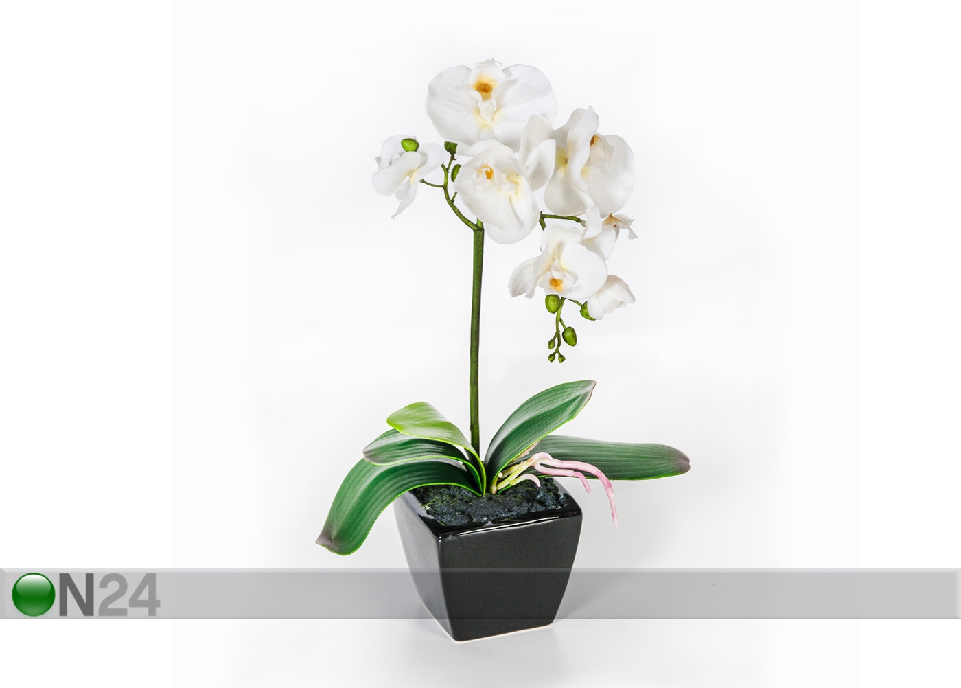 Искусственный цветок Белая орхидея h42 cm увеличить