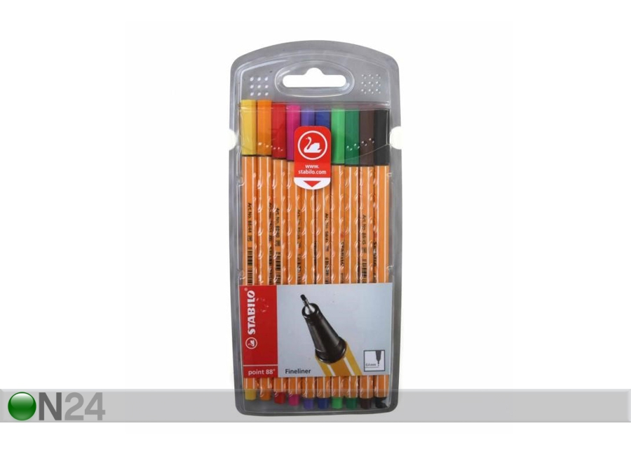 Капиллярная ручка Stabilo Point 88, 10 цветов увеличить
