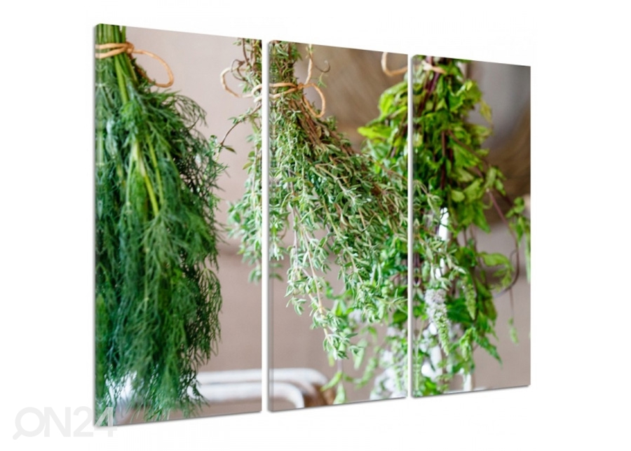 Картина из 3-частей Fresh herbs 2 3D 90x80 см увеличить