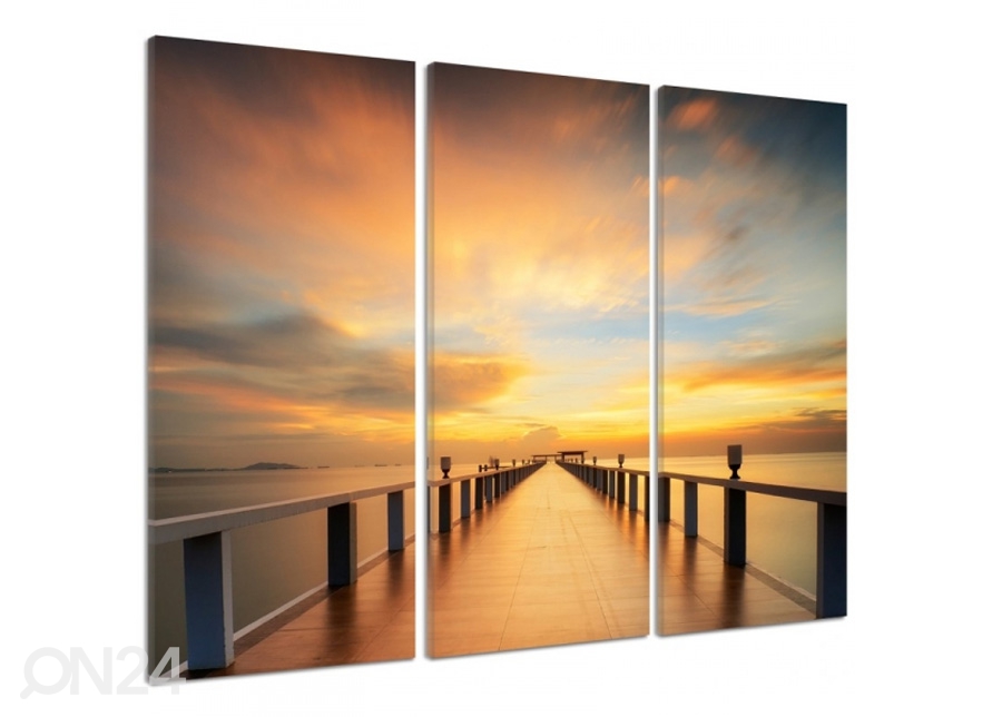 Картина из 3-частей Sunset view on the bridge 3D 90x80 см увеличить