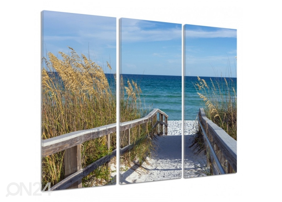 Картина из 3-частей The road to the beach 2 3D 90x80 см увеличить
