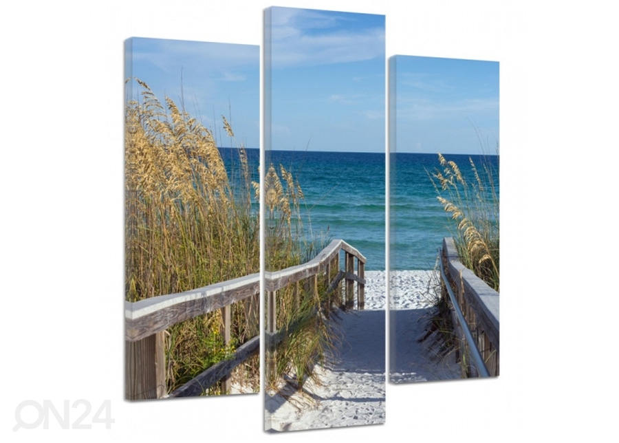 Картина из 3-частей The road to the beach 2 3D 90x80 см увеличить