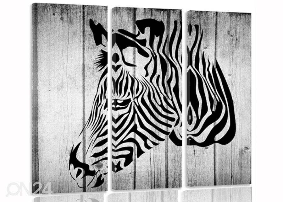 Картина из 3-частей Zebra on boards 3D 90x80 см увеличить