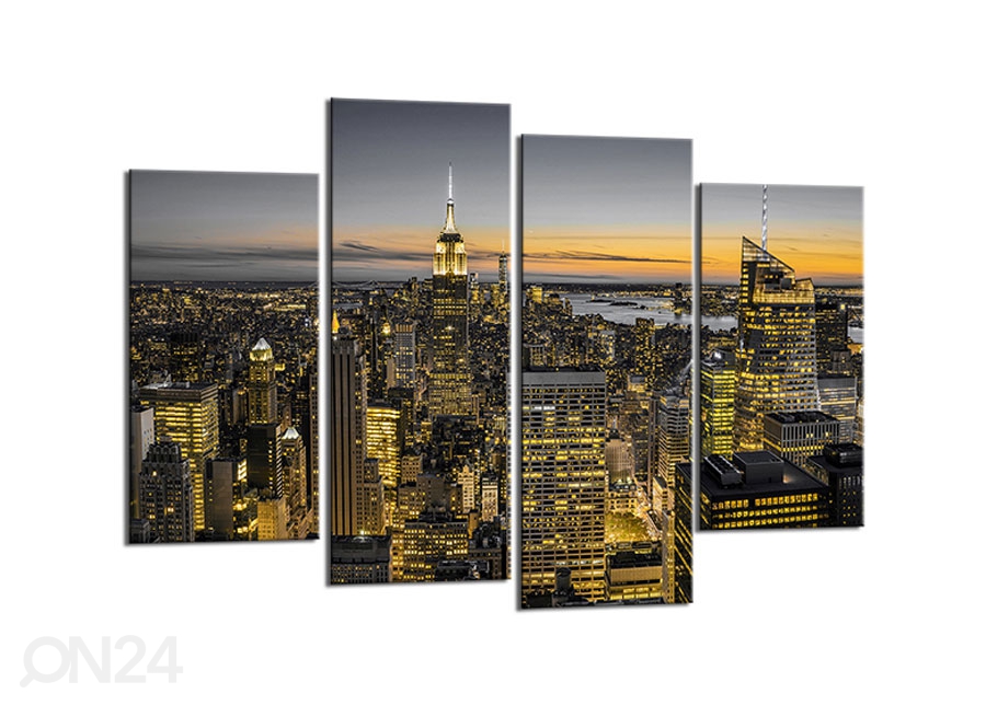 Картина из 4-частей New York Skyline 80x130 cm увеличить