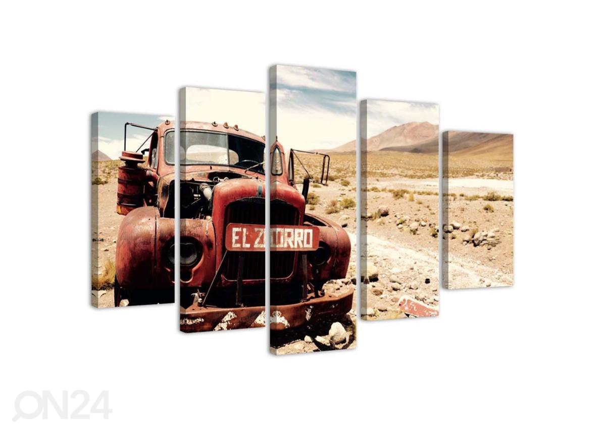 Картина из 5-частей Auto in the desert 100x70 см увеличить