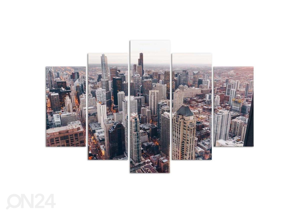 Картина из 5-частей Chicago Skyscrapers 100x70 см увеличить