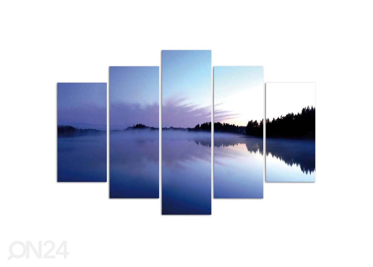 Картина из 5-частей Fog over the lake 100x70 см увеличить
