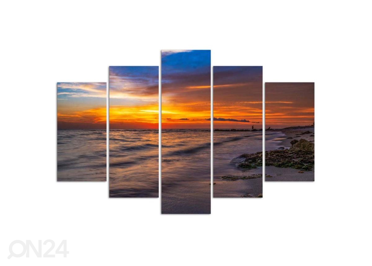 Картина из 5-частей Sunset on the Beach 100х70 см увеличить