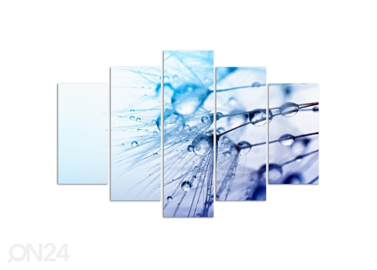 Картина из 5-частей Water Drops and Dandelion 100x70 см увеличить