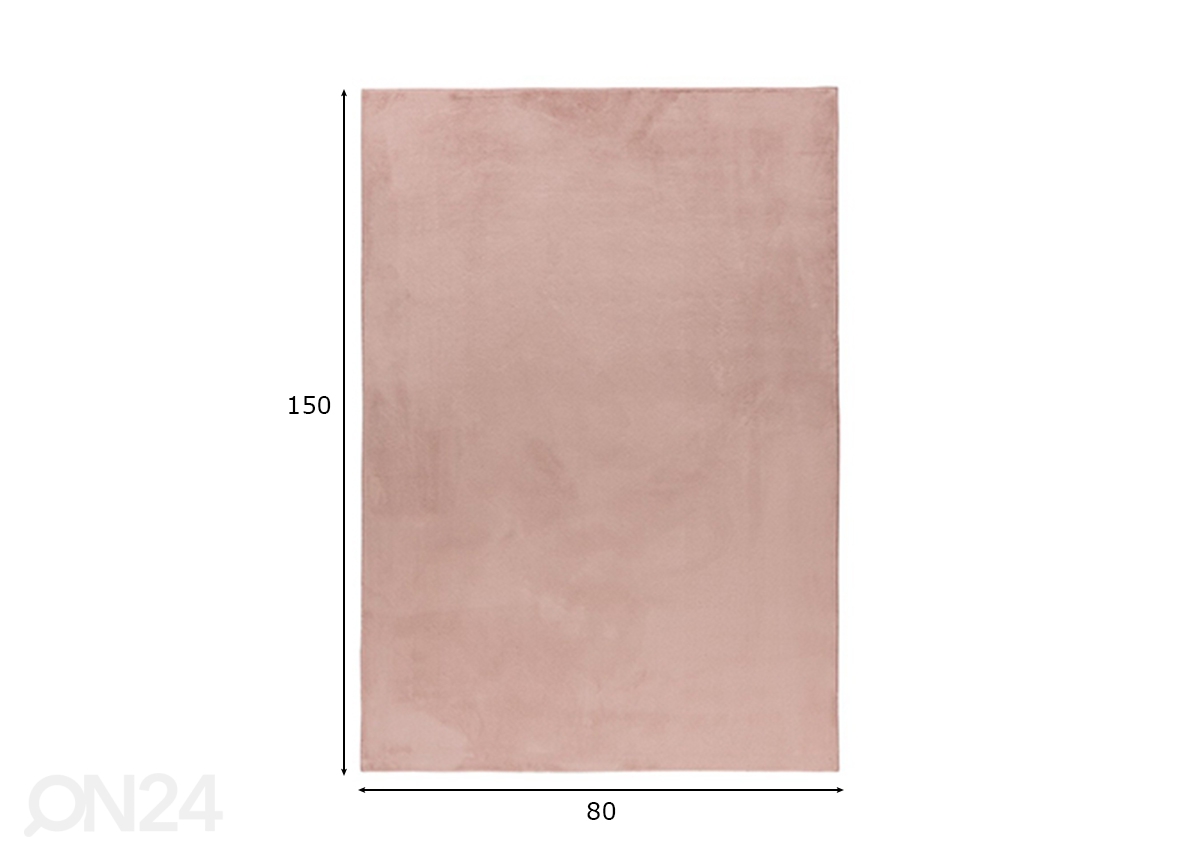 Ковер LOFT Powdre Pink 80x150 см увеличить размеры
