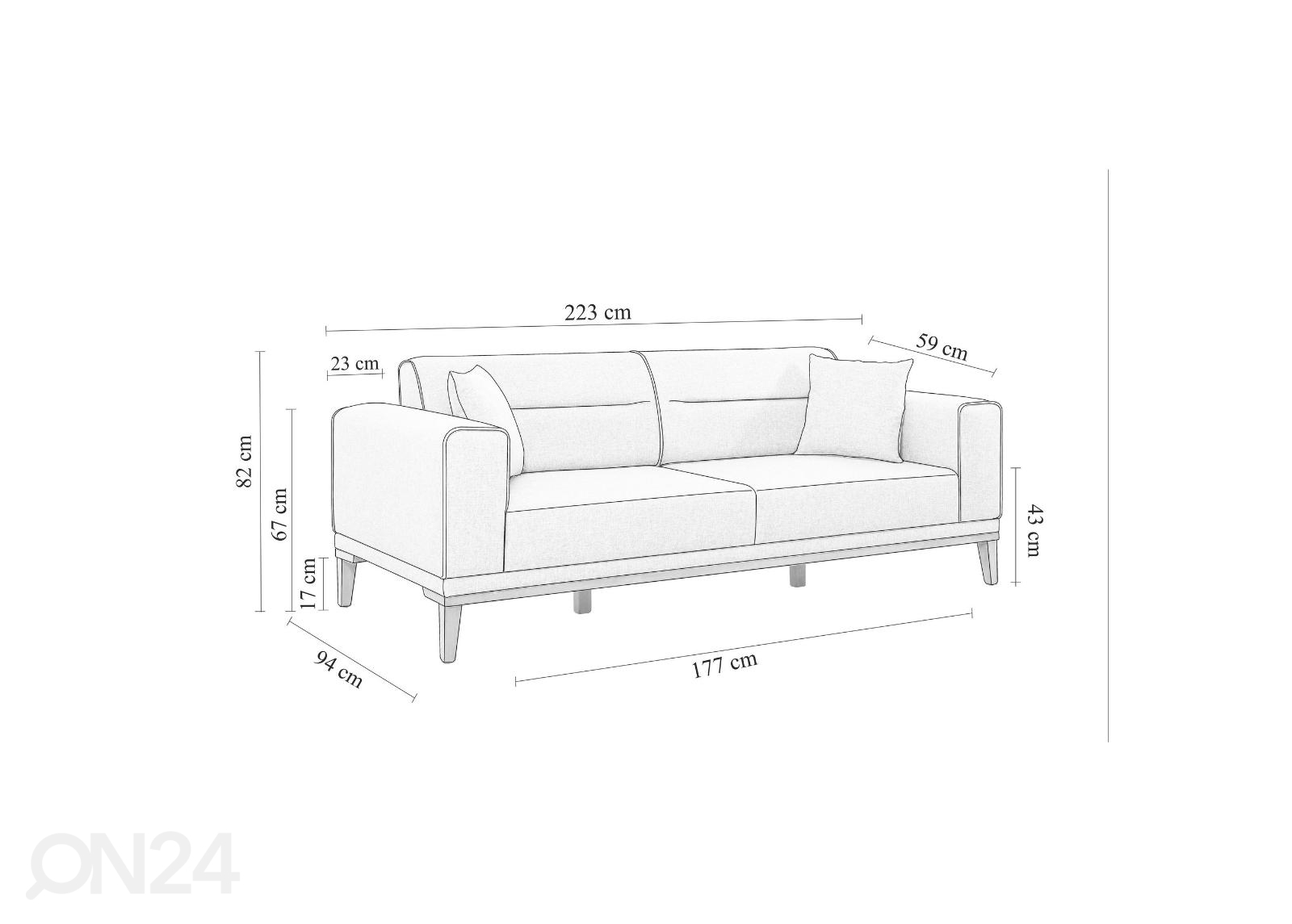 Комплект диванов + поднос для подлокотника увеличить размеры