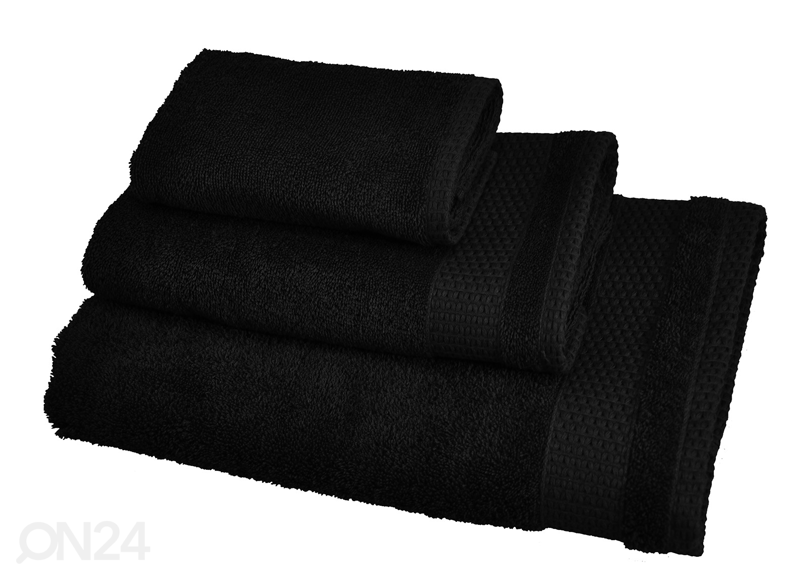 Комплект махровых полотенец Madison чёрный, 3 шт увеличить