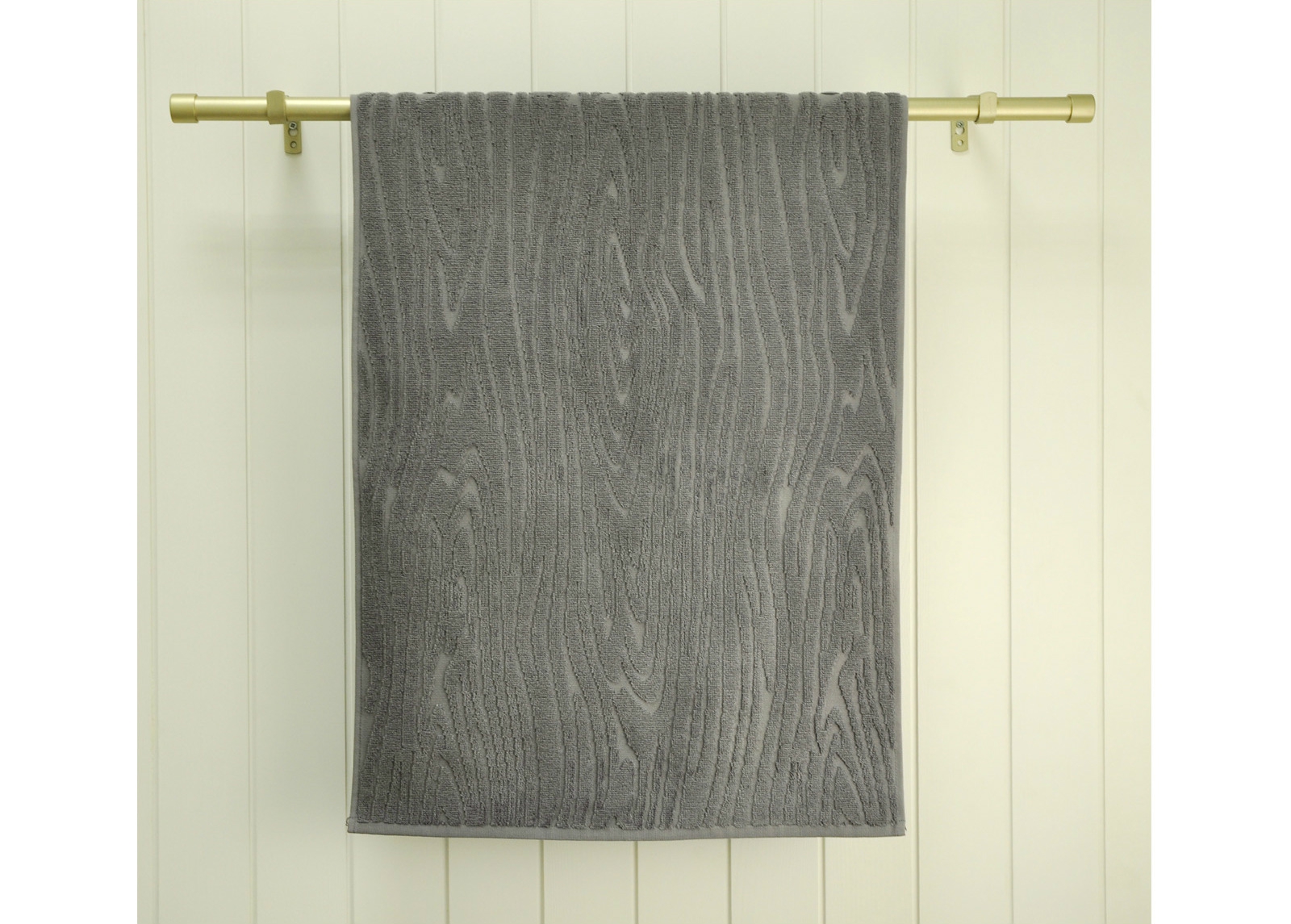 Комплект махровых полотенец Wood 2 шт, серый увеличить
