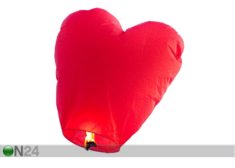 Комплект небесных фонарей Красное сердце 90х90см 10 шт увеличить