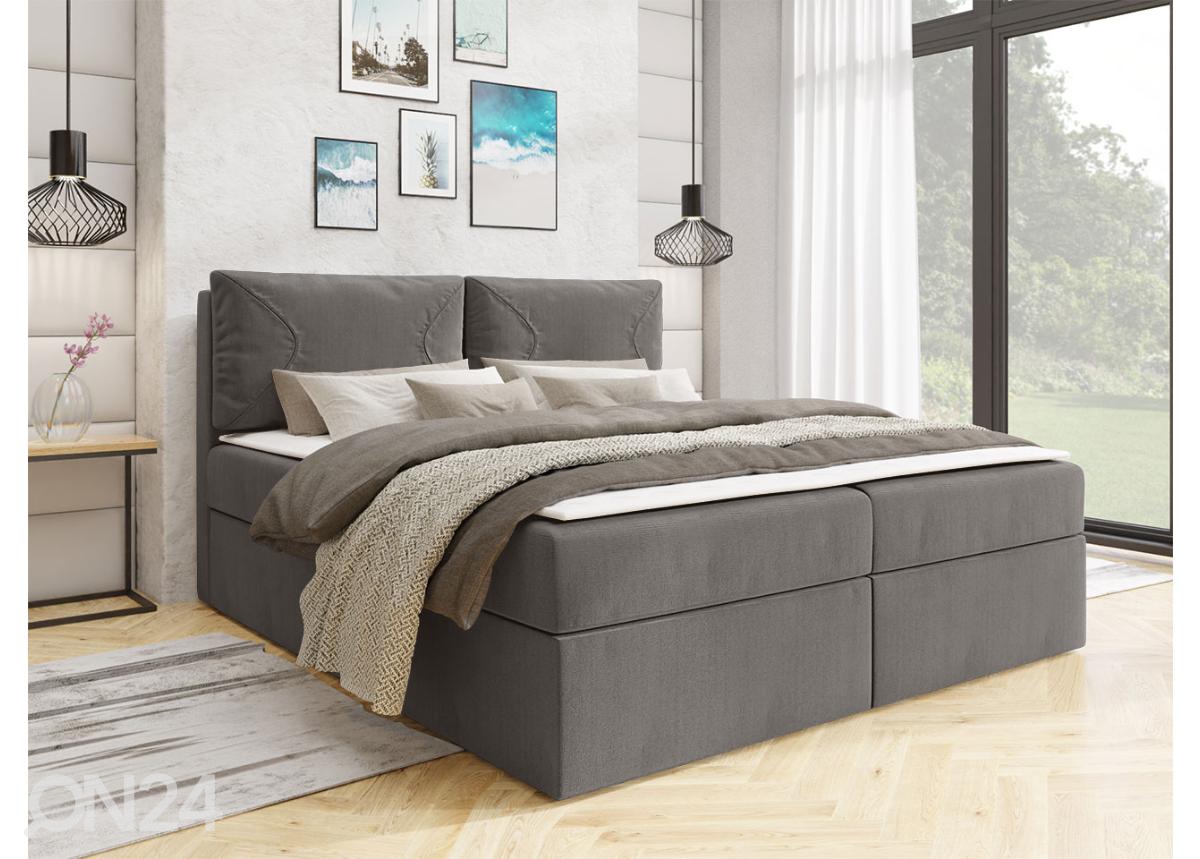 Континентальная кровать 140x200 cm, серый увеличить