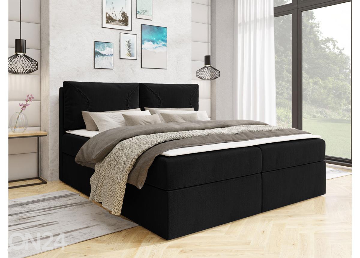 Континентальная кровать 140x200 cm, чёрный увеличить