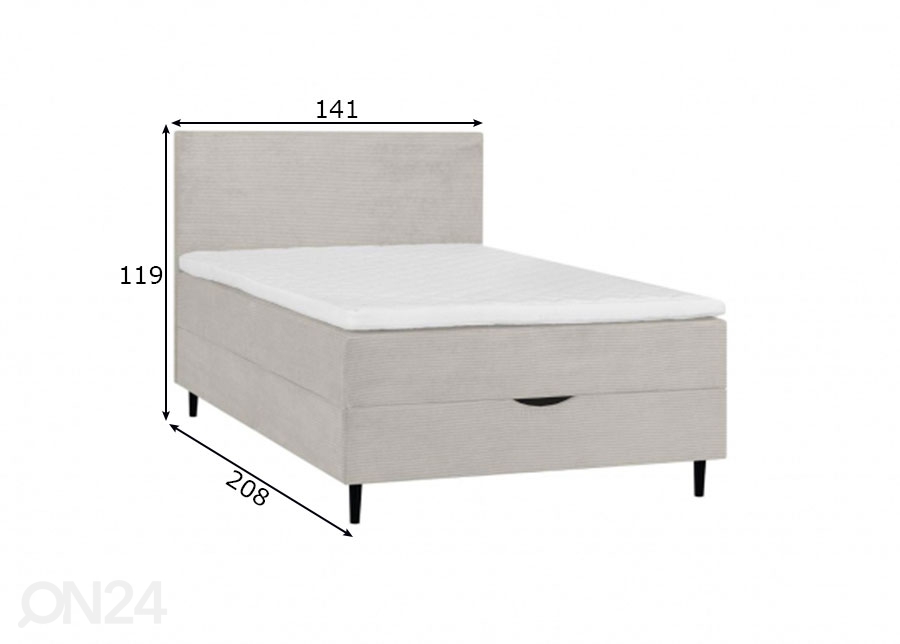 Континентальная кровать Laara 140x200 см увеличить размеры