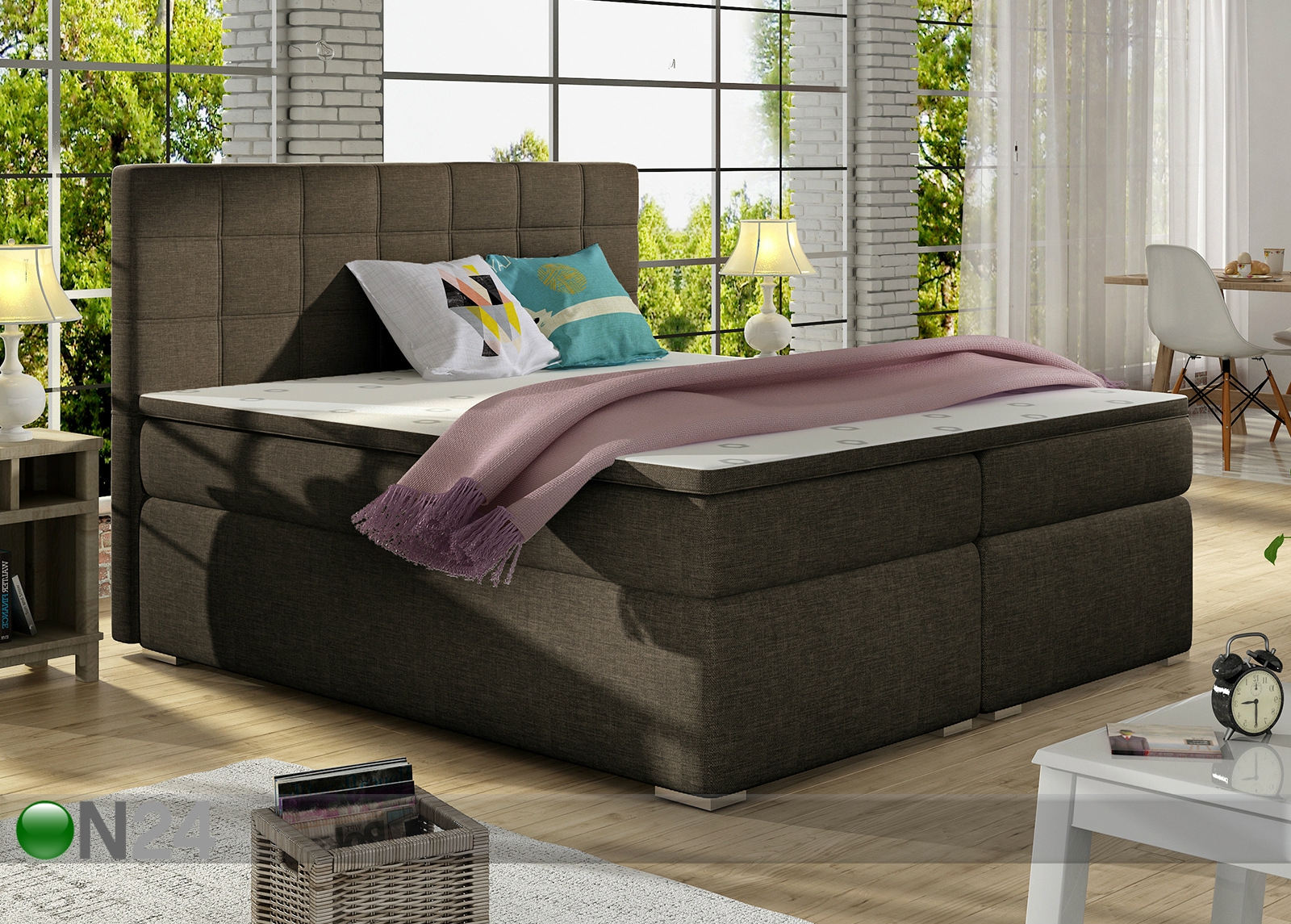 Континентальная кровать с ящиком 160x200 cm увеличить