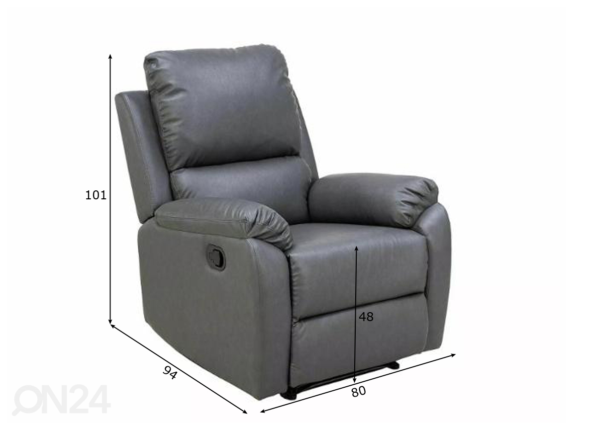 Кресло recliner увеличить размеры