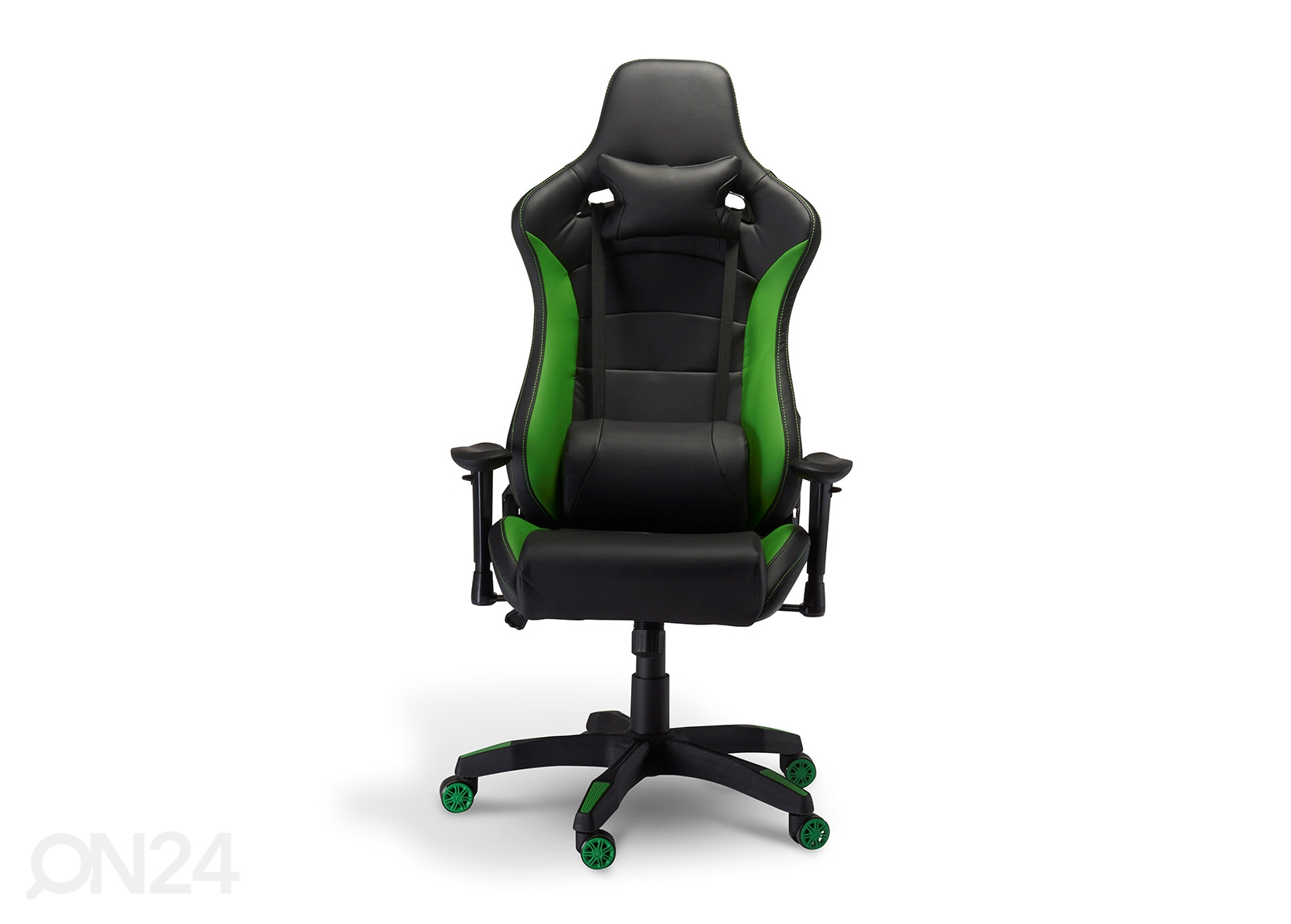 Кресло геймерское Gaming de Luxe, чёрный/зелёный увеличить