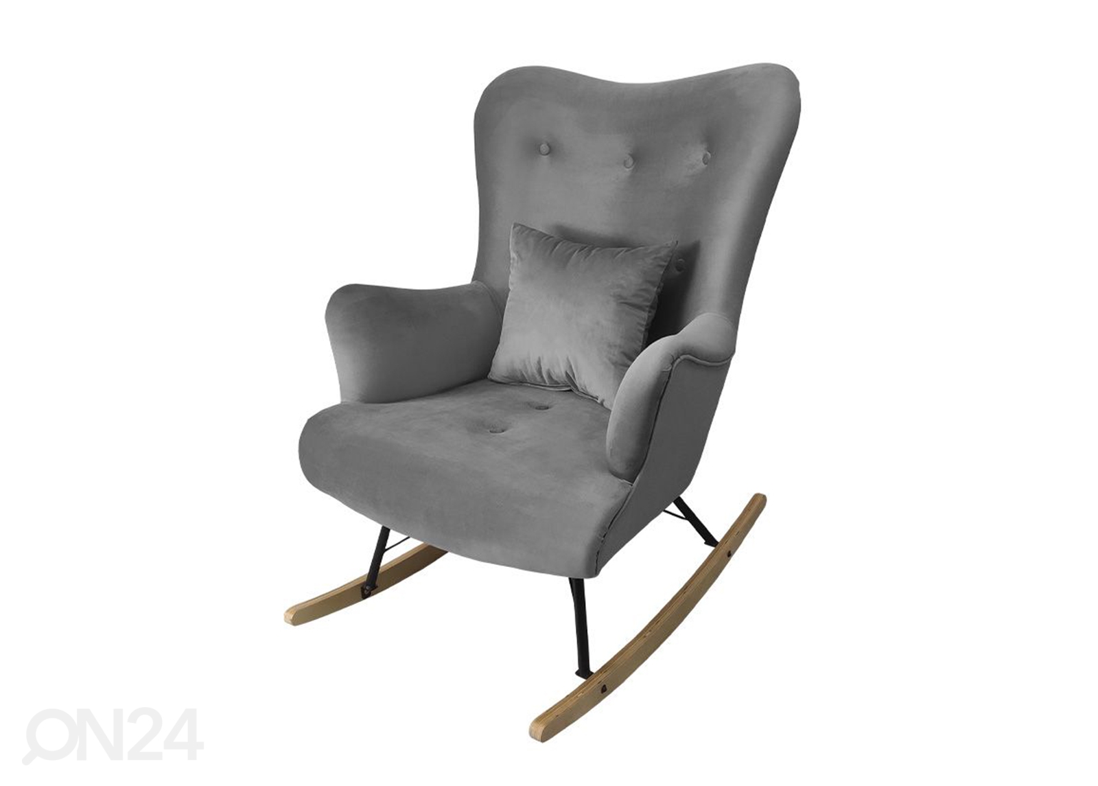 Кресло-качалка, серый текстиль увеличить