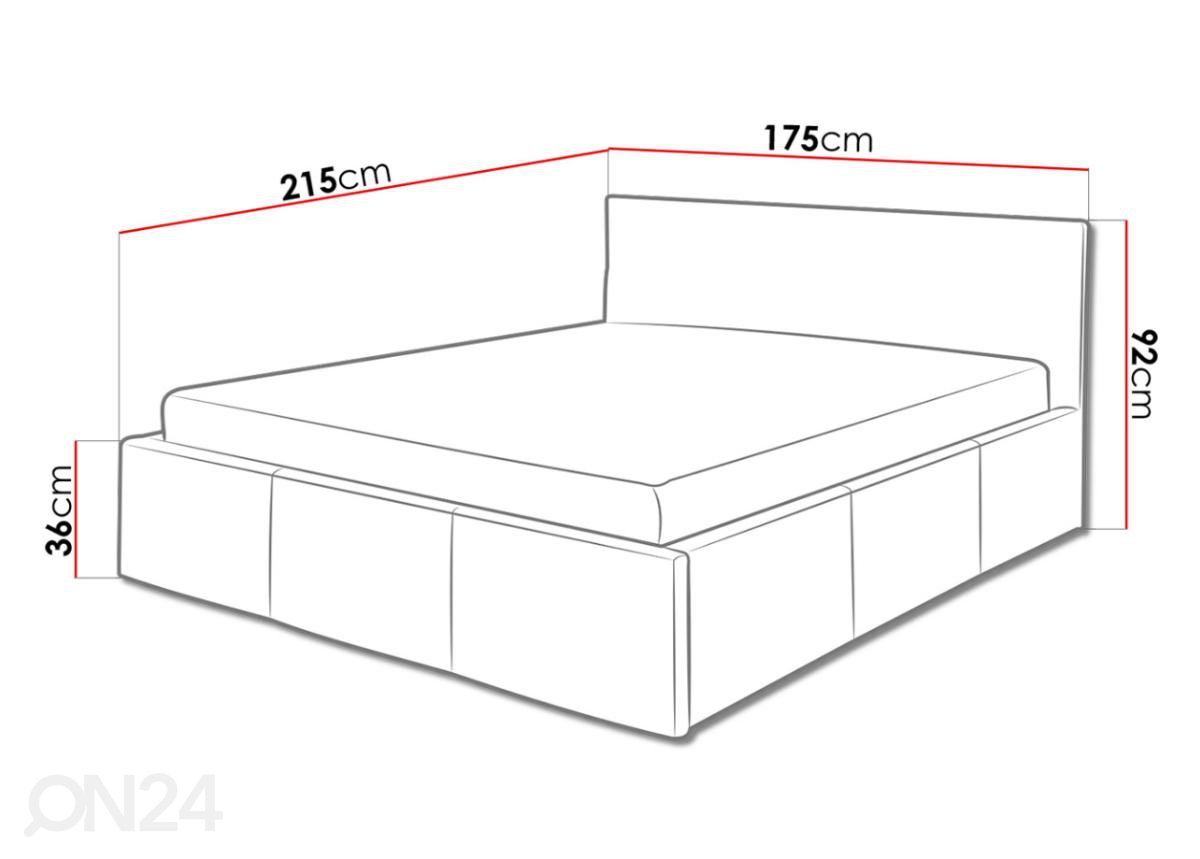 Кровать 160x200 cm увеличить размеры
