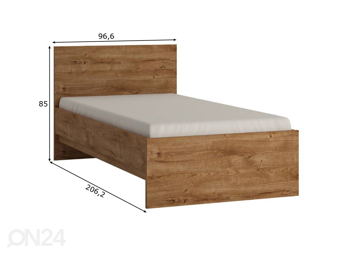 Кровать Fribo 90x200 cm увеличить размеры