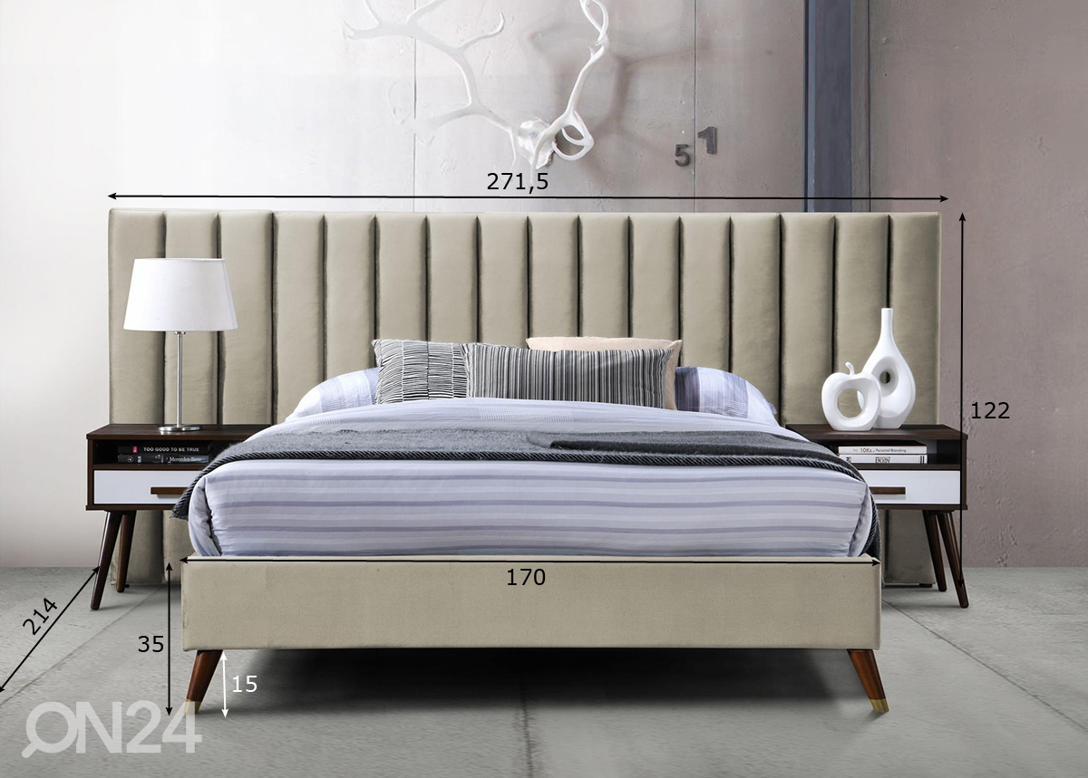Кровать Kingscote 160x200 cm увеличить размеры