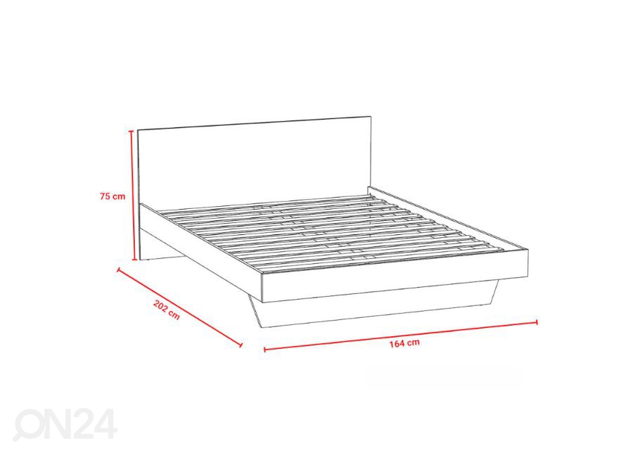 Кровать Loft 160x200 cm, белый увеличить размеры
