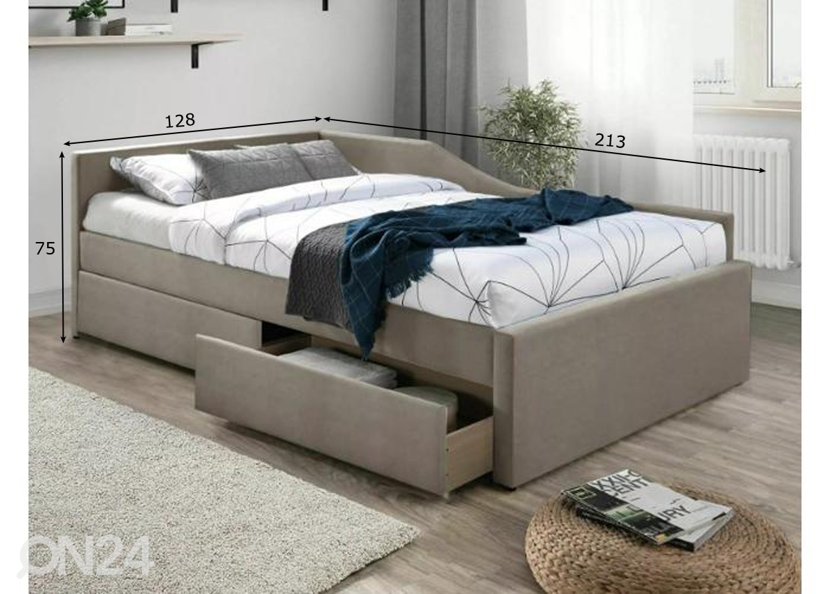Кровать с ящиками 120x200 cm увеличить размеры