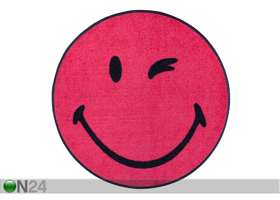 Круглый ковер Smiley Winky pink Ø 75 см увеличить