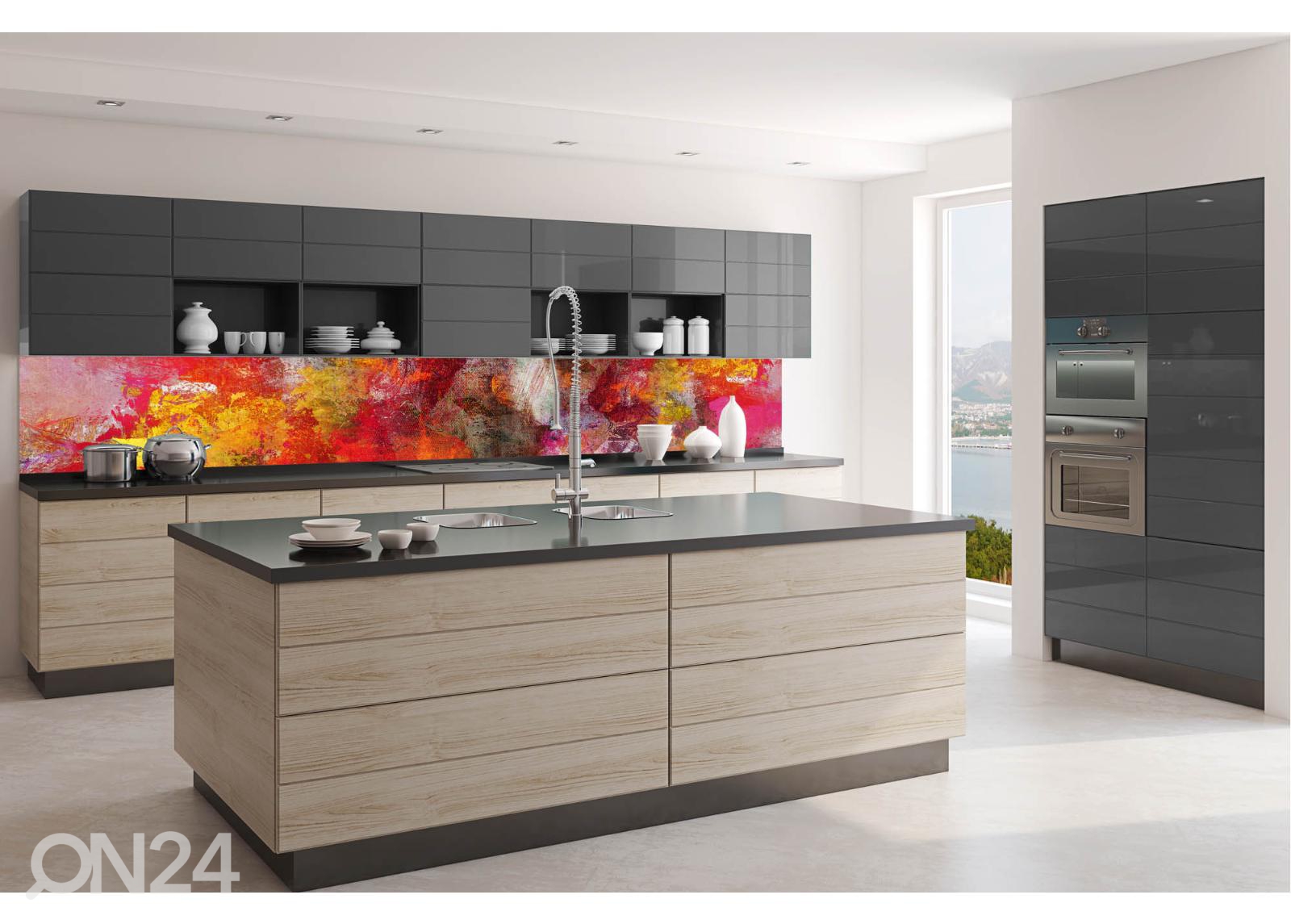 Кухонный фартук Abstract Wall 180x60 см увеличить