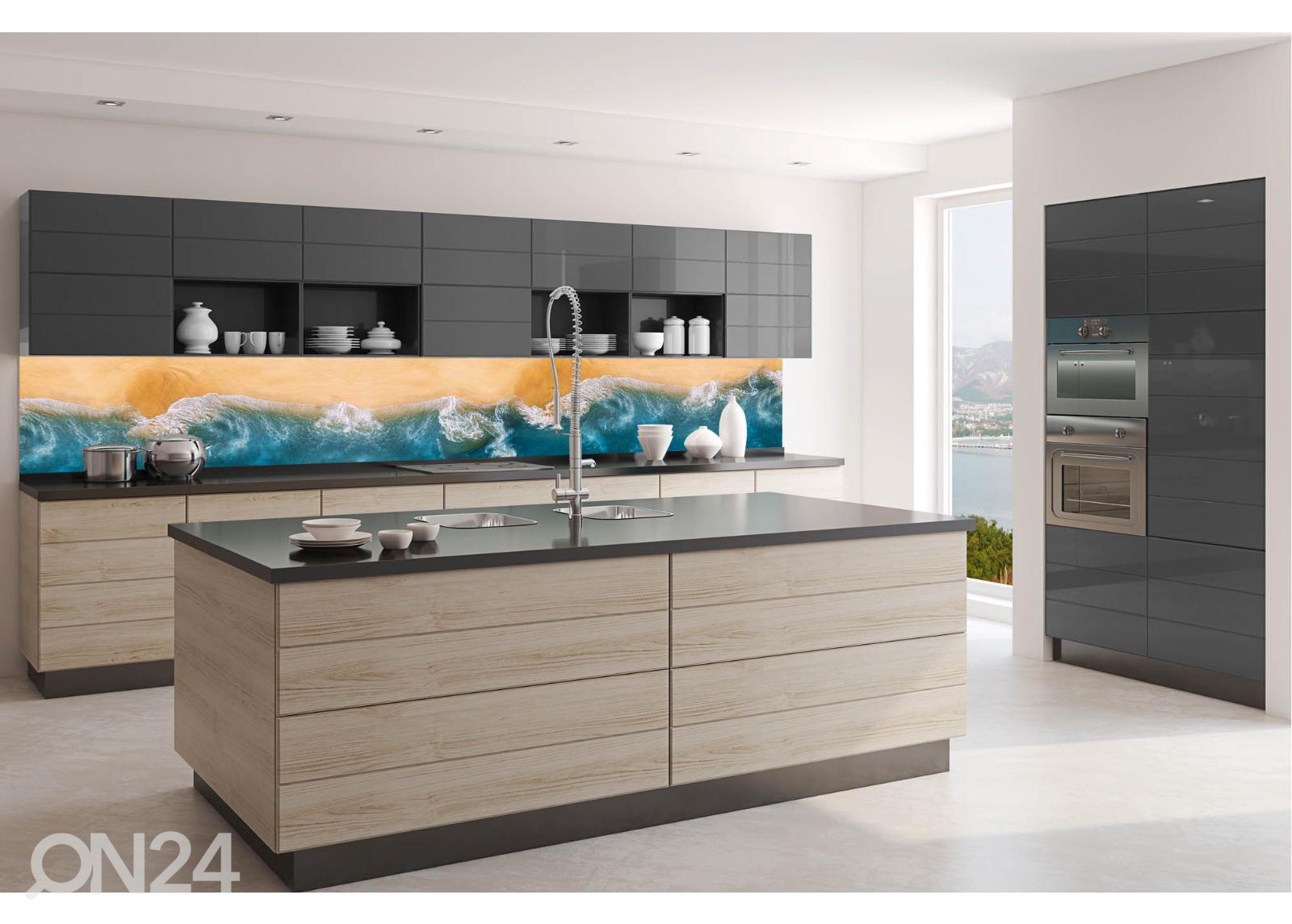 Кухонный фартук Blue ocean 180x60 см увеличить