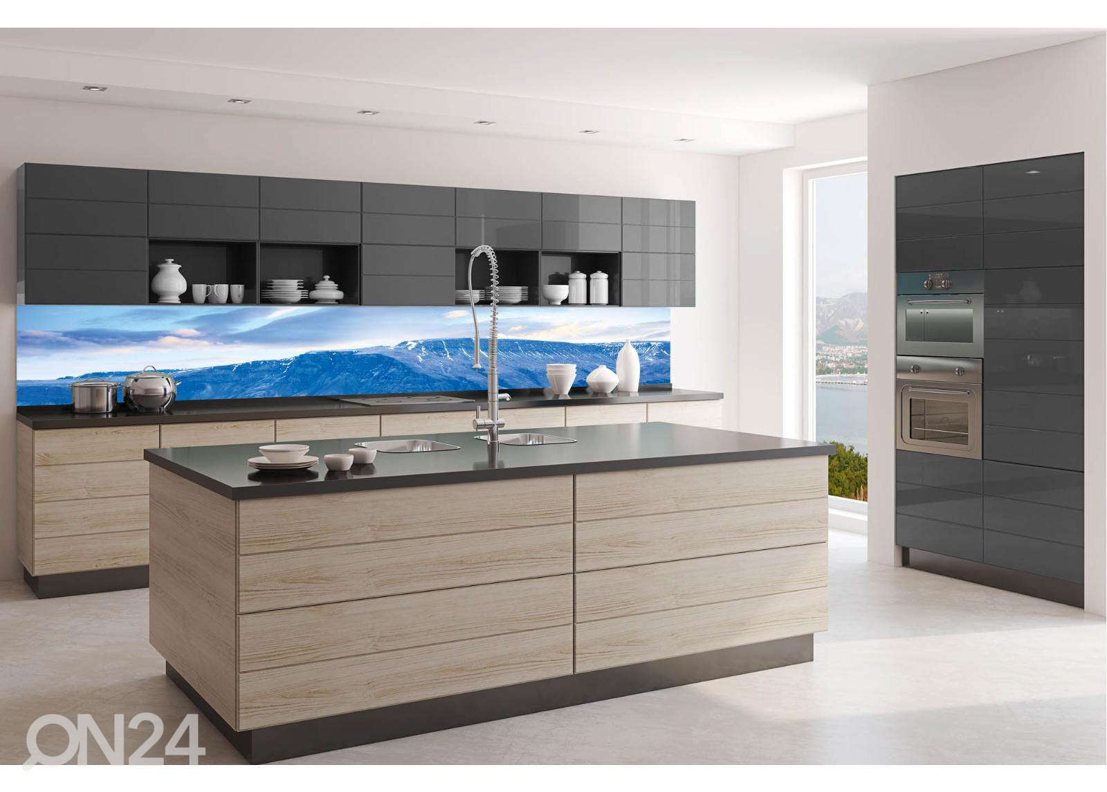 Кухонный фартук Reykjavik Iceland 180x60 см увеличить