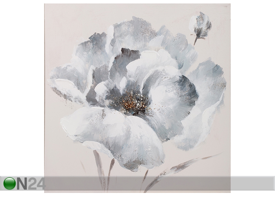 Масляная картина "Белый цветок" 60x60 cm увеличить