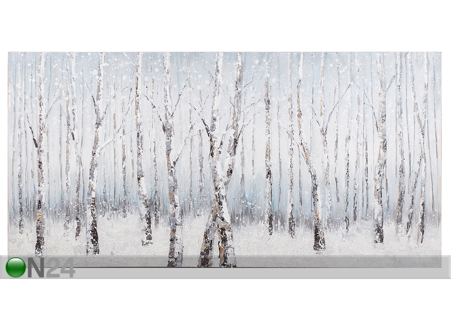 Масляная картина Березовый лес 70x140 cm увеличить